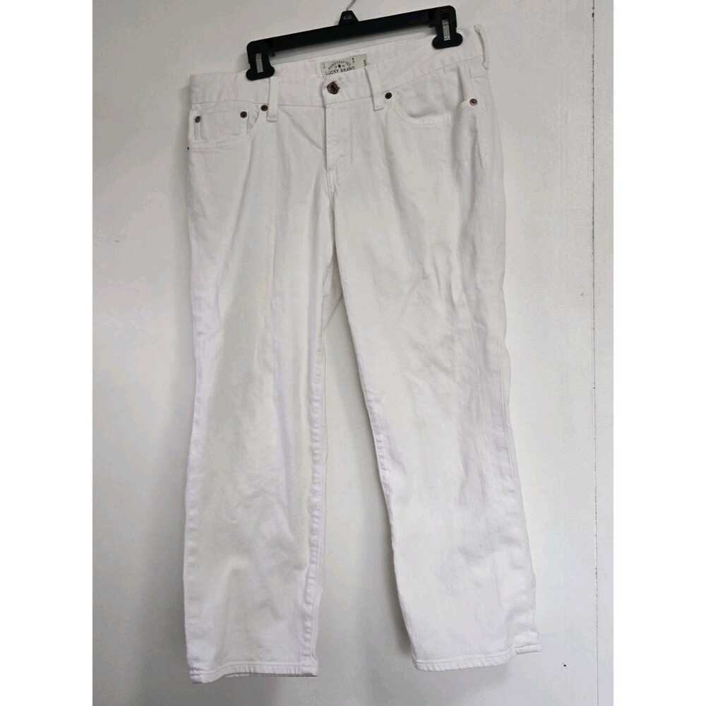 Lucky Brand Womens Jeans Size 8 29 Sweet Crop Off White Mid Rise Denim